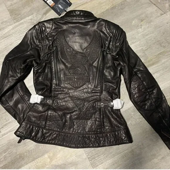 NWT Women's Line Stitcher Leather Jacket sz Xs-Petite - Picture 8 of 14